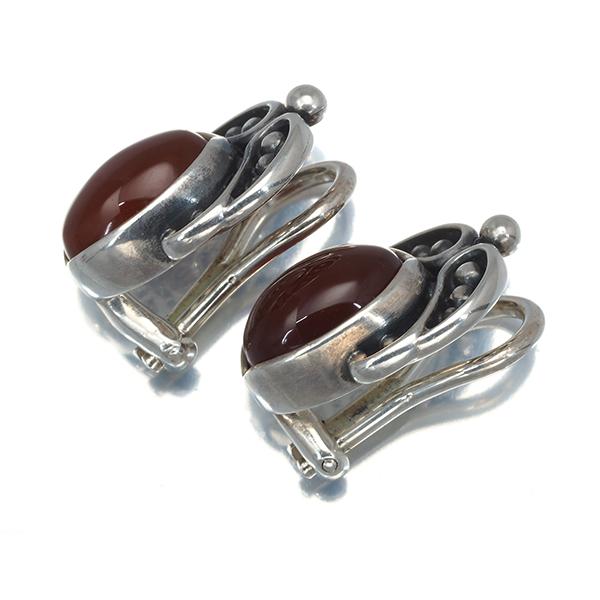 Georg Jensen ジョージジェンセン イヤリング カーネリアン ヘリテージ  