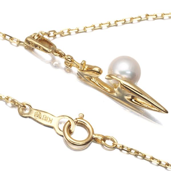 MIKIMOTO ミキモト ネックレス パール 真珠 5.4mm キリン アニマル