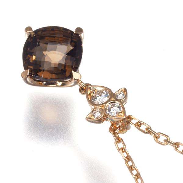 Cartier カルティエ ネックレス スモーキークォーツ ダイヤ  