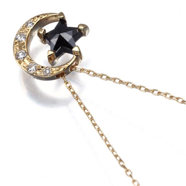 STAR JEWELRY スタージュエリー ネックレス ブラック＆クリア
