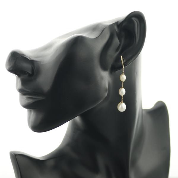 ティファニー ピアス パール 真珠 5.2-7.9mm パールバイザヤード