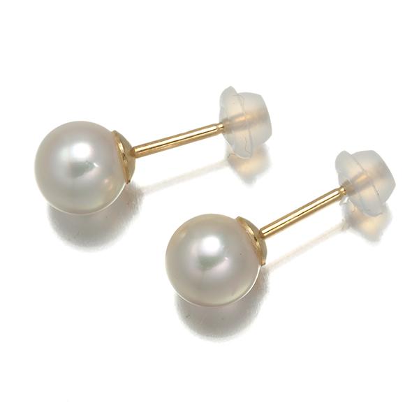 MIKIMOTO ミキモト ピアス パール 真珠6.5mm 一粒 K18YG BLJ 