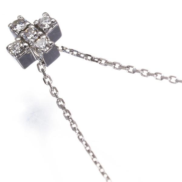 4℃ ネックレス ダイヤ ダイヤモンド クロス Pt850 BLJ/GENJ
