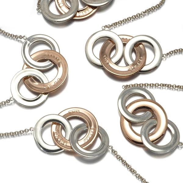 Tiffany インターロッキング　ナロー　ペンダント　ルベドメタル　ネックレス TIFFANY&Co. ティファニー ネックレス インターロッキング 1837