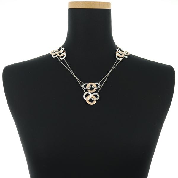 Tiffany インターロッキング　ナロー　ペンダント　ルベドメタル　ネックレス TIFFANY&Co. ティファニー ネックレス インターロッキング 1837