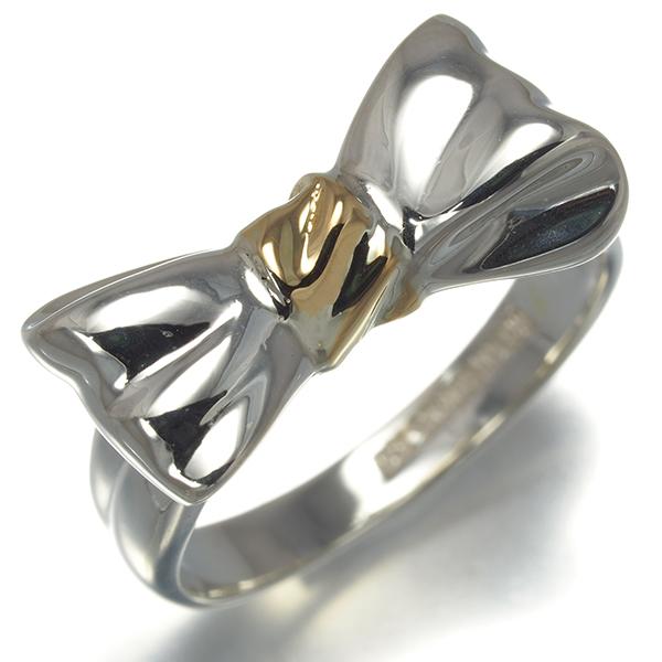Tiffany＆Co. ティファニー リボン　 リング シルバー　925/750 Tiffany＆Co. ティファニー リボン リング シルバー 925/750