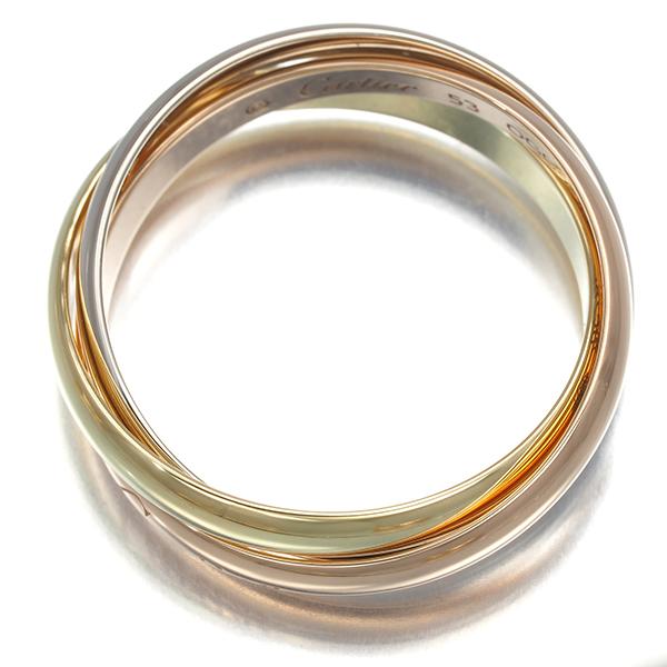 Cartier カルティエ トリニティリング スリーカラー SM 53号 K18YG/WG  