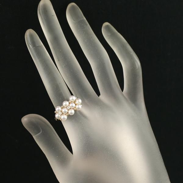 ミキモト MIKIMOTO パール リング 12号 K18YG 仕上済 MIKIMOTO (新品仕上げ済) 希少 ミキモト ゴールデン パール