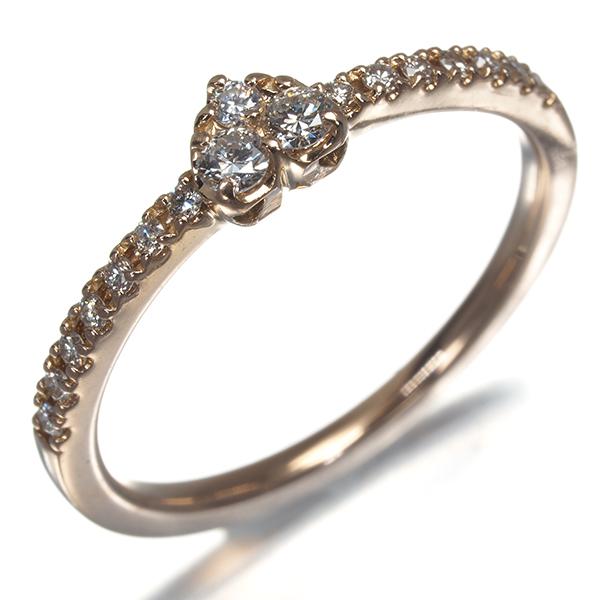 Ponte Vecchio K18PG ダイヤモンドリング10号