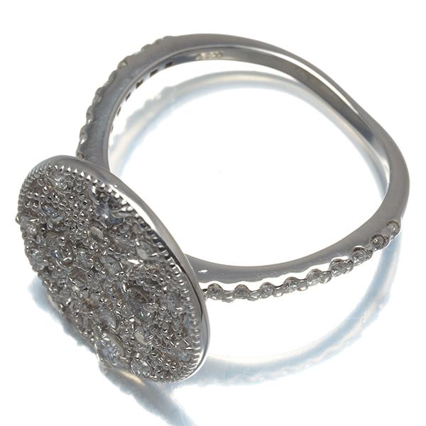 ダイヤ ダイヤモンド 0.48ct 透かし ミルグレイン ウェーブ リング  