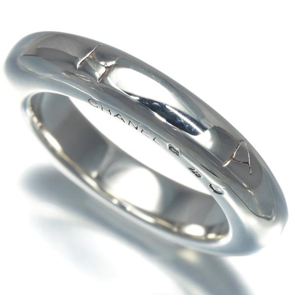 CHANEL シャネル リング ロゴ 13.5号 シルバー 925 指輪 BLJ 大幅  