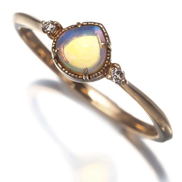 美品 アガット　オパールリングＫ１８ 　９号 agete - アガット 銀座店限定 18K オパールリングの通販 by あ