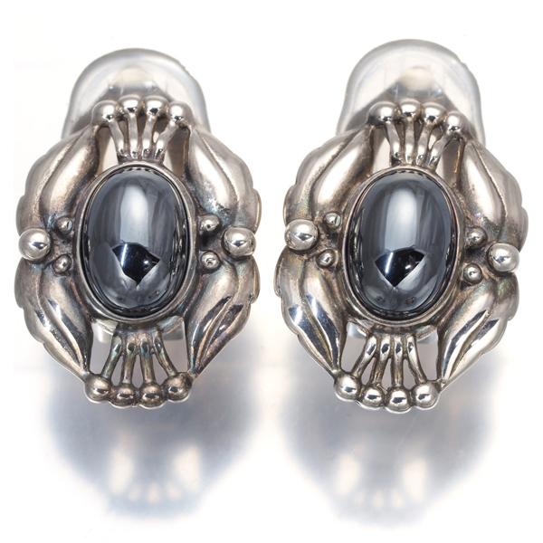 Georg Jensen ジョージジェンセン イヤリング ヘマタイト