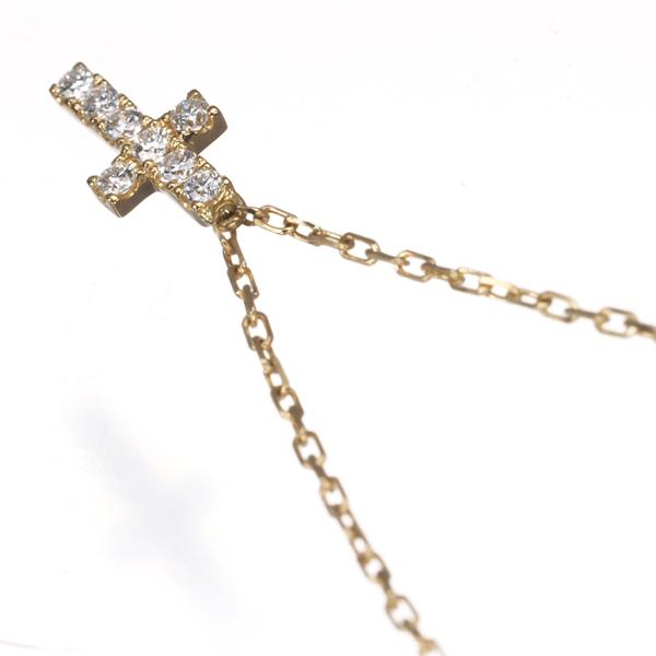 AHKAH アーカー ネックレス ダイヤ ダイヤモンド 0.05ct クロスパヴェ 