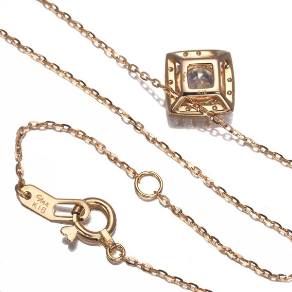 スタージュエリーk18WGダイヤネックレス STAR JEWELRY スタージュエリー ネックレス ムーンストーン