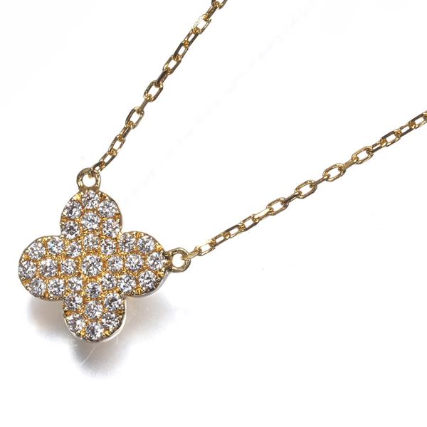 アーカー k18 YG ペダルパヴェ ネックレス ダイヤモンド