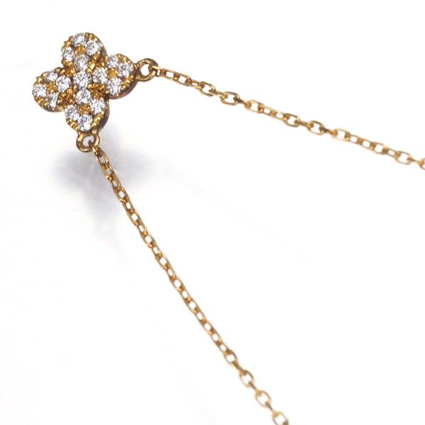 アーカー k18 YG ペダルパヴェ ネックレス ダイヤモンド