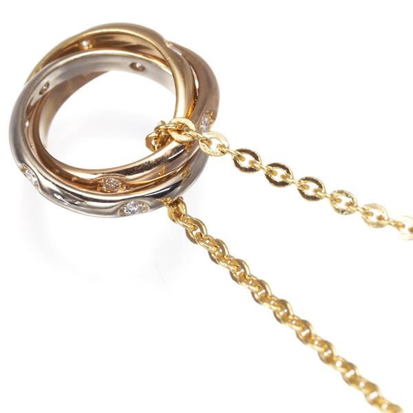 【バコ】 値下げ！カルティエトリニティネックレス Cartier（カルティエ） トリニティネックレス ダイヤ ダイヤモンド