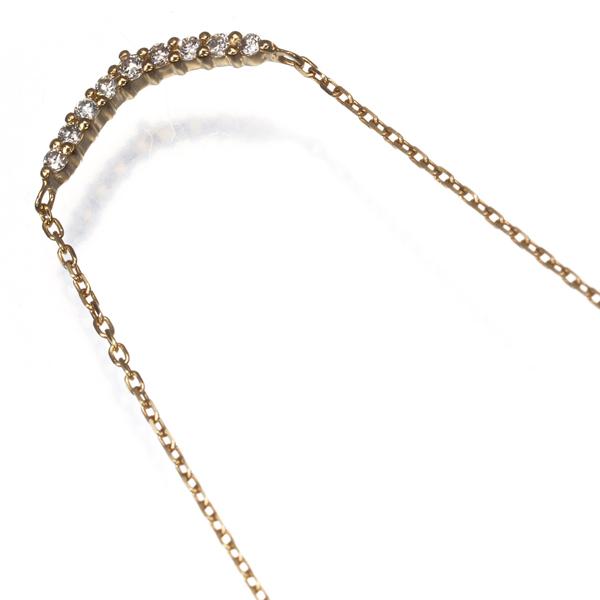 アガット K18ネックレス ダイヤ0.04ct agete アガット ネックレス ダイヤ ダイヤモンド 0.04ct K18YG