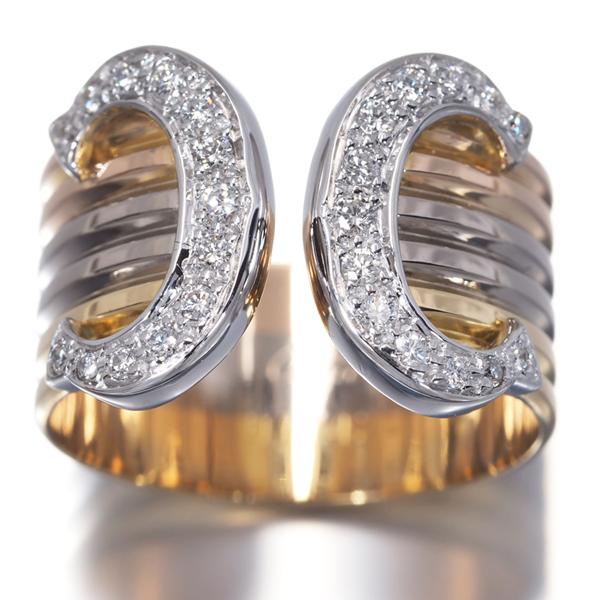 Cartier カルティエ リング ダイヤ ダイヤモンド 2C ドゥーブルC C2  