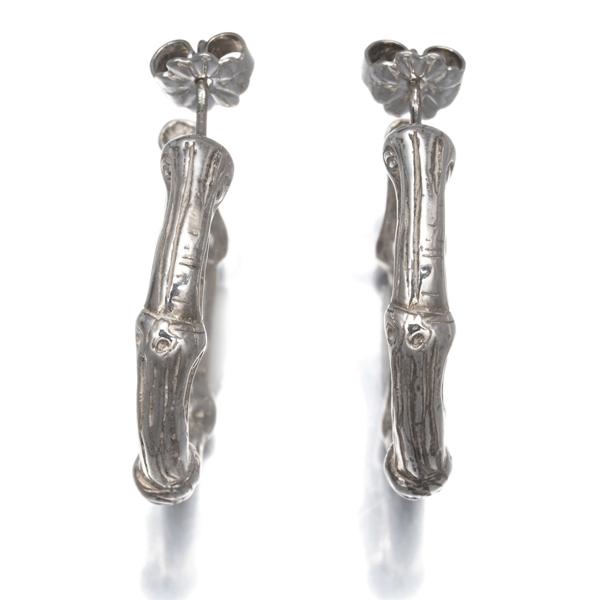 廃盤 Tiffany ティファニー バンブー ピアス シルバー 925 片耳 正規品 ティファニー バンブー フープピアス バンブー ピアス
