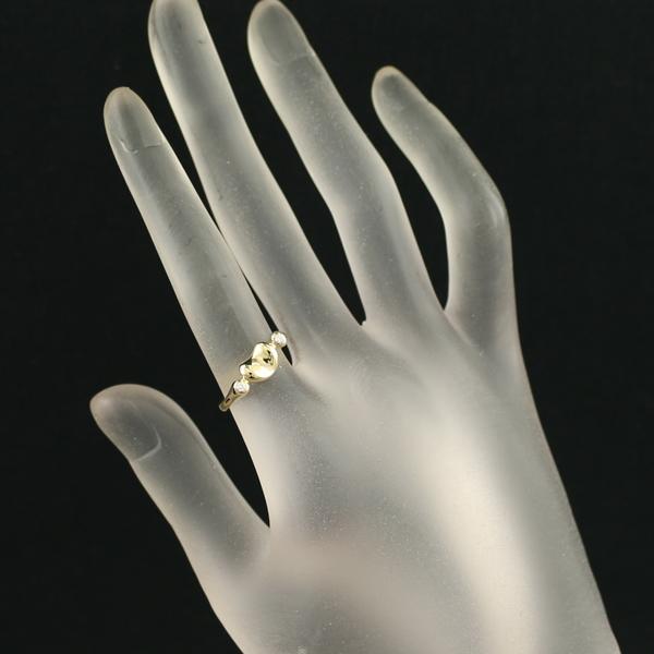 レア！ティファニー ビーン K18YG ダイヤモンド リング 鑑定書なし レア！ティファニー ビーン K18YG ダイヤモンド リング 鑑定書なし