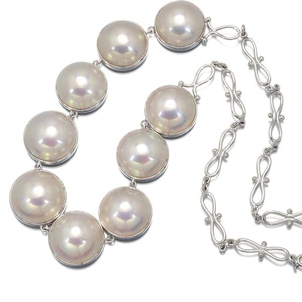 タサキ TASAKI マベパール ネックレス トップ シルバー SV