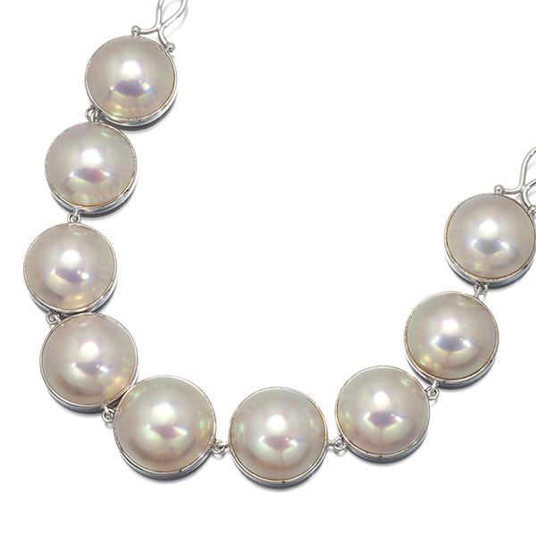 TASAKI タサキ ネックレス マベパール 真珠 9P シルバー BLJ