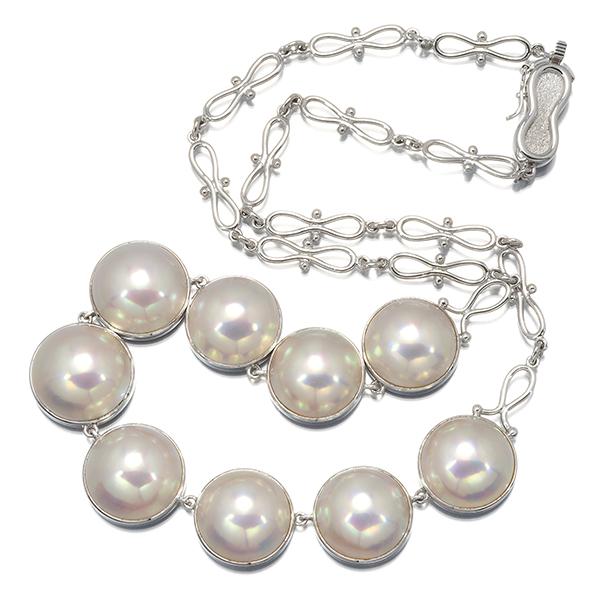 TASAKI（タサキ） ネックレス マベパール 真珠 9P シルバー BLJ 大幅