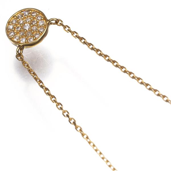 agete アガット ネックレス ダイヤ ダイヤモンド 0.04ct サークル 