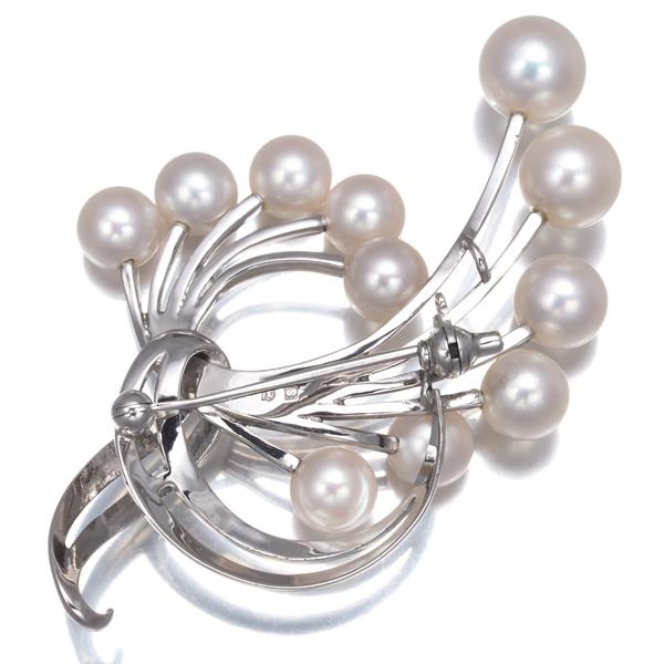 MIKIMOTO ミキモト　真珠　パール　ブローチ シルバー 3珠 楽天市場】ミキモト パール 真珠 ブローチ シルバー レディース