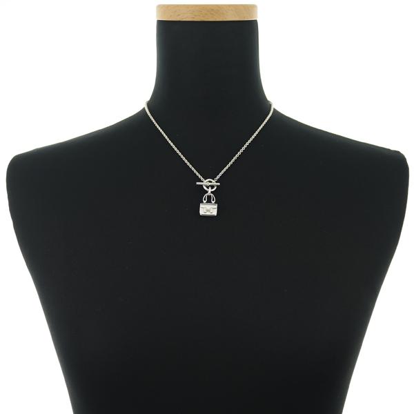 新品 レア エルメス ネックレス ケリーラリアット 黒 ブラック シルバー金具 新品 レア エルメス ネックレス ケリーラリアット 黒 ブラック