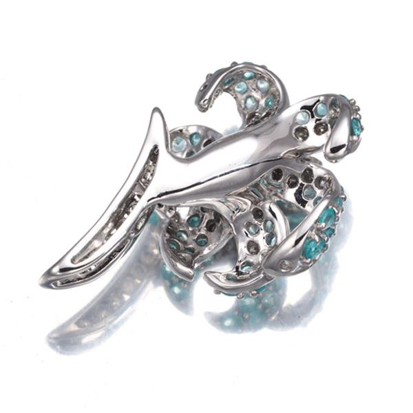 パライバトルマリン 0.40ct ダイヤ ダイヤモンド 0.27ct パヴェ