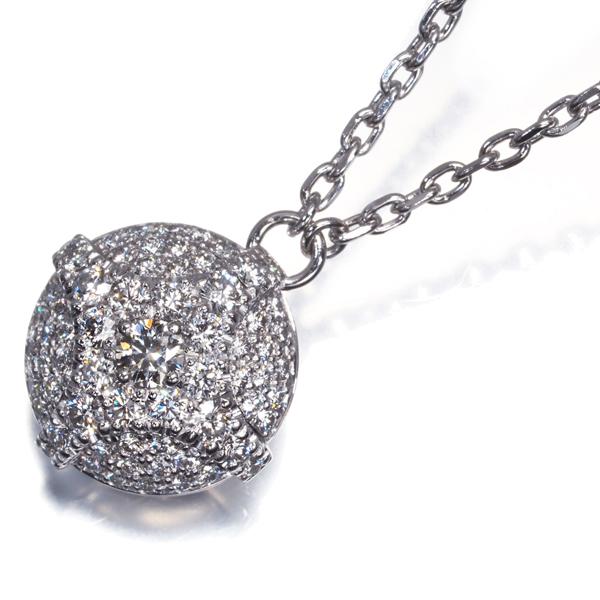 ダイヤ ダイヤモンド 0.51ct パヴェ ネックレス Pt950/Pt850 GENJ 限界 