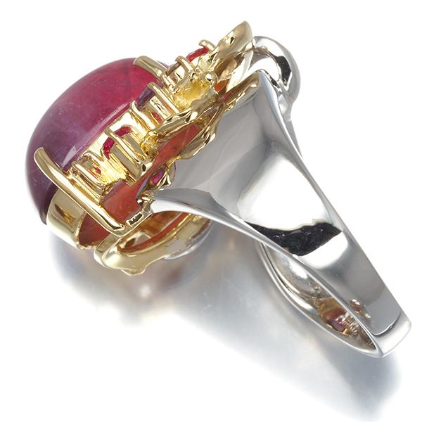 福原佐智』K18/Pt900 リング イエローダイヤ サファイア アメジスト