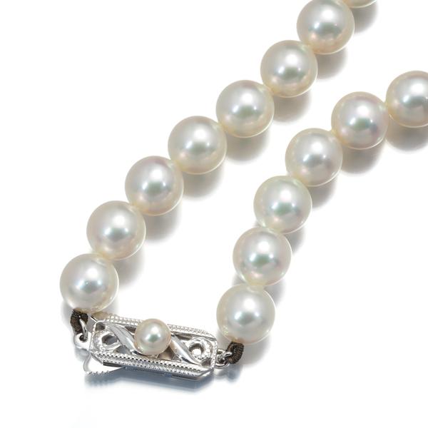 ビ*読様 MIKIMOTO ミキモト　パールネックレス　K14WG 7ミリ玉　約 MIKIMOTO】ミキモト『K14WG クラスプ パール7.0～7.5mm