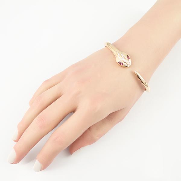 ブルガリ　ダイヤ　定価168.3万　PG　バングル　ブレスレット　SizeM BVLGARI - ブルガリ ブルガリブルガリ ダイヤ バングル Mサイズ