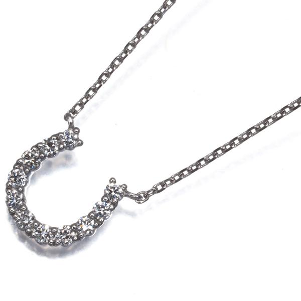 4℃ ネックレス ダイヤ ダイヤモンド ホースシュー Pt850 4℃ ネックレス ダイヤ ダイヤモンド ホースシュー Pt850 BLJ