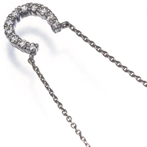 4℃ ネックレス ダイヤ ダイヤモンド ホースシュー Pt850 BLJ