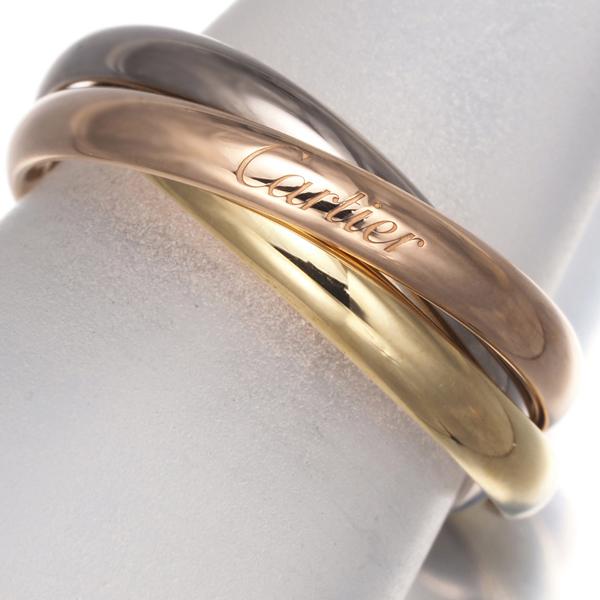 Cartier カルティエ トリニティリング スリーカラー SM 48号 K18YG/WG 