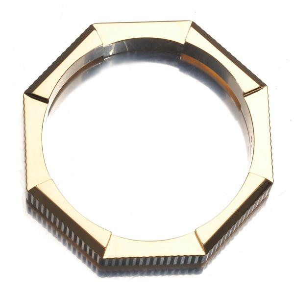 GUCCI グッチ リング リンクトゥラブ ストライプ 17号 K18YG 指輪 BLJ  