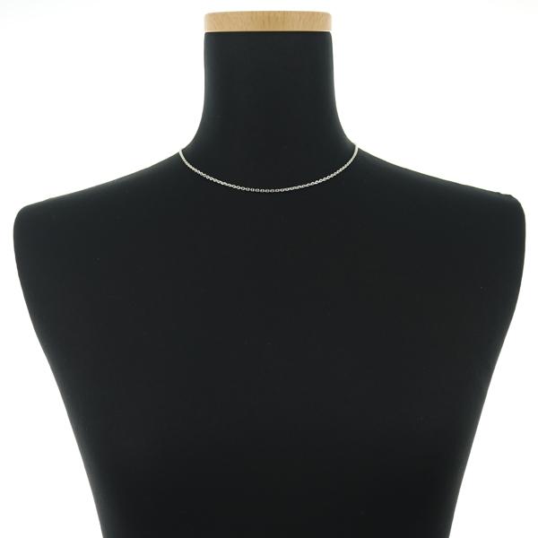 HERMES シルバー925　シルバーチェーンネックレス HERMES エルメス チェーンネックレス カットアズキ 40cm