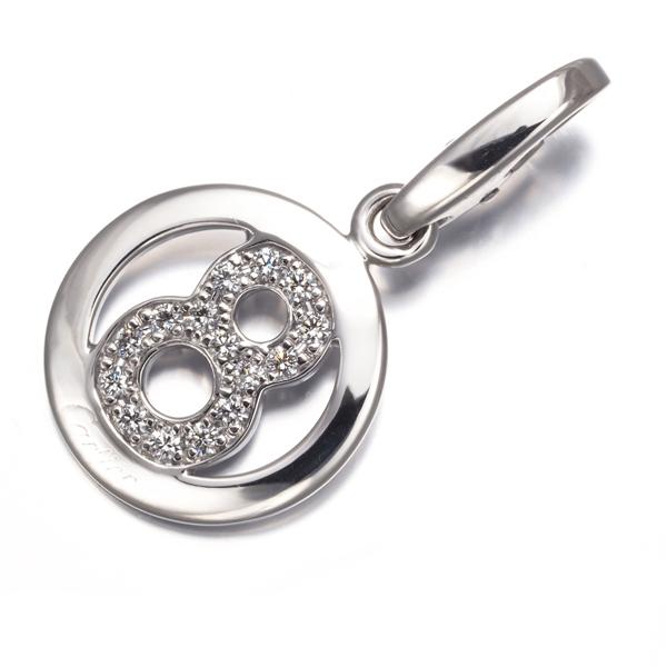 カルティエ ペンダントトップ ダイヤ ダイヤモンド ナンバー NO.8 チャーム K18WG BLJ 限界値下げ品 | Cartier | 05