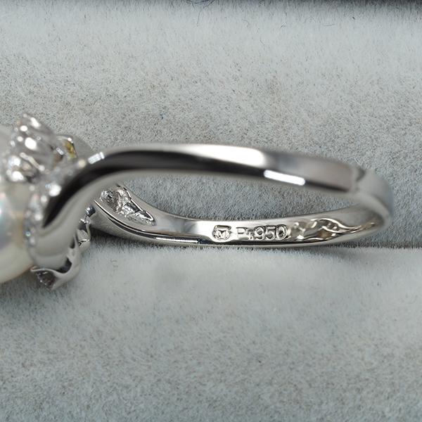 MIKIMOTO ミキモト リング パール 真珠 8.5mm ダイヤ ダイヤモンド 9号  