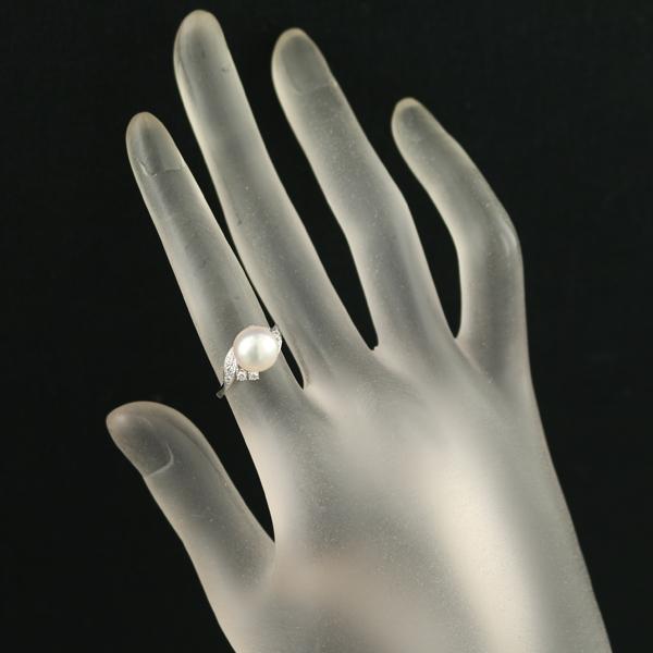 MIKIMOTO ミキモト リング パール 真珠 8.5mm ダイヤ ダイヤモンド 9号 