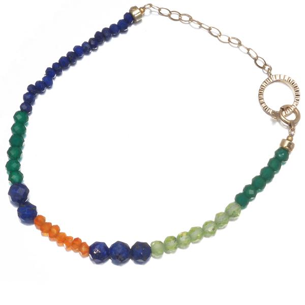 スタージュエリー ブレスレット ラピスラズリ エメラルド ペリドット マルチカラー K10YG/シルバー 925 BLJ/GENJ 大幅値下げ品 | STAR JEWELRY | 04