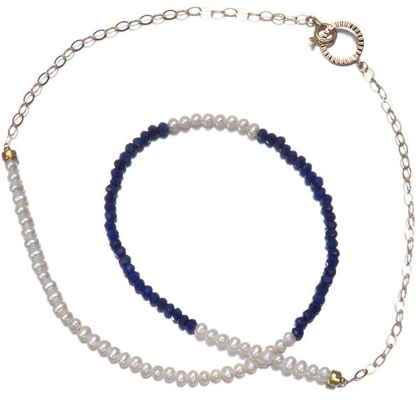 スタージュエリー ネックレス ベビーパール 真珠 ラピスラズリ K10YG/シルバー 925 BLJ/GENJ 限界値下げ品 | STAR JEWELRY | 01