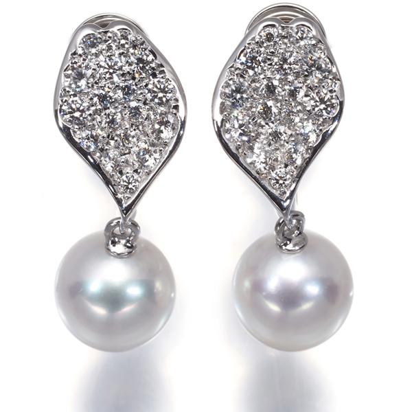 MIKIMOTO ミキモト イヤリング パール 真珠 7.2mm ダイヤ
