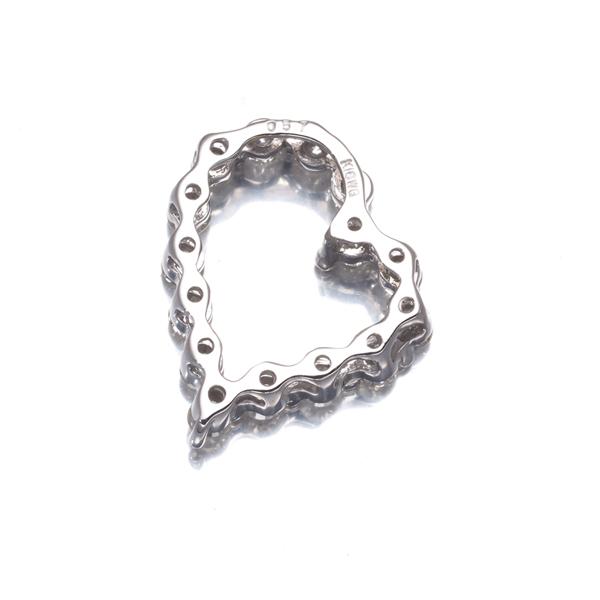美品✨K18WGペンダントトップ ダイヤモンド ハート ダイヤ ダイヤモンド 0.57ct ハート ペンダントトップ K18WG GENJ
