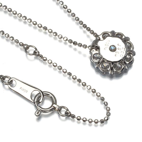 ダイヤ ダイヤモンド 0.358ct/0.65ct フラワー ネックレス Pt900/Pt850 